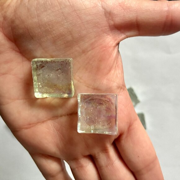 Clear Glass SQUARES for Mosaics, Crafts, or Home Decor - Picture 3 of 5